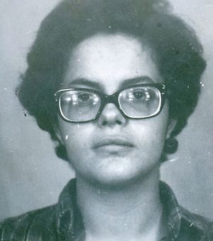 Dilma Rousseff in her 1970 police mugshot, when she led a revolutionary group