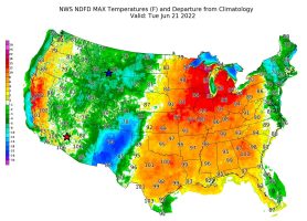 The first day of summer 2022 brought soaring temperatures across a large part of the United States. National Weather Service