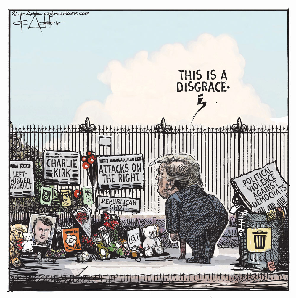 Michael De Adder's cartoons cannot be reprinted in Canada