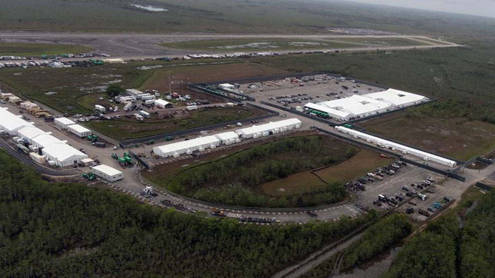 A judge said the state agency building “Alligator Alcatraz’ failed to present any evidence of the required environmental studies prior to construction. Building it cost the taxpayers millions and it’s being shut down after just two months. (Photo via Florida Division of Emergency Management X account)