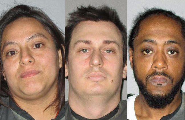 From left, Carmen Owens, Trevor Brandon and Robert Brown. domestic violence