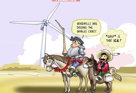 Trump As Don Quixote by Malcolm McGookin, CagleCartoons.com