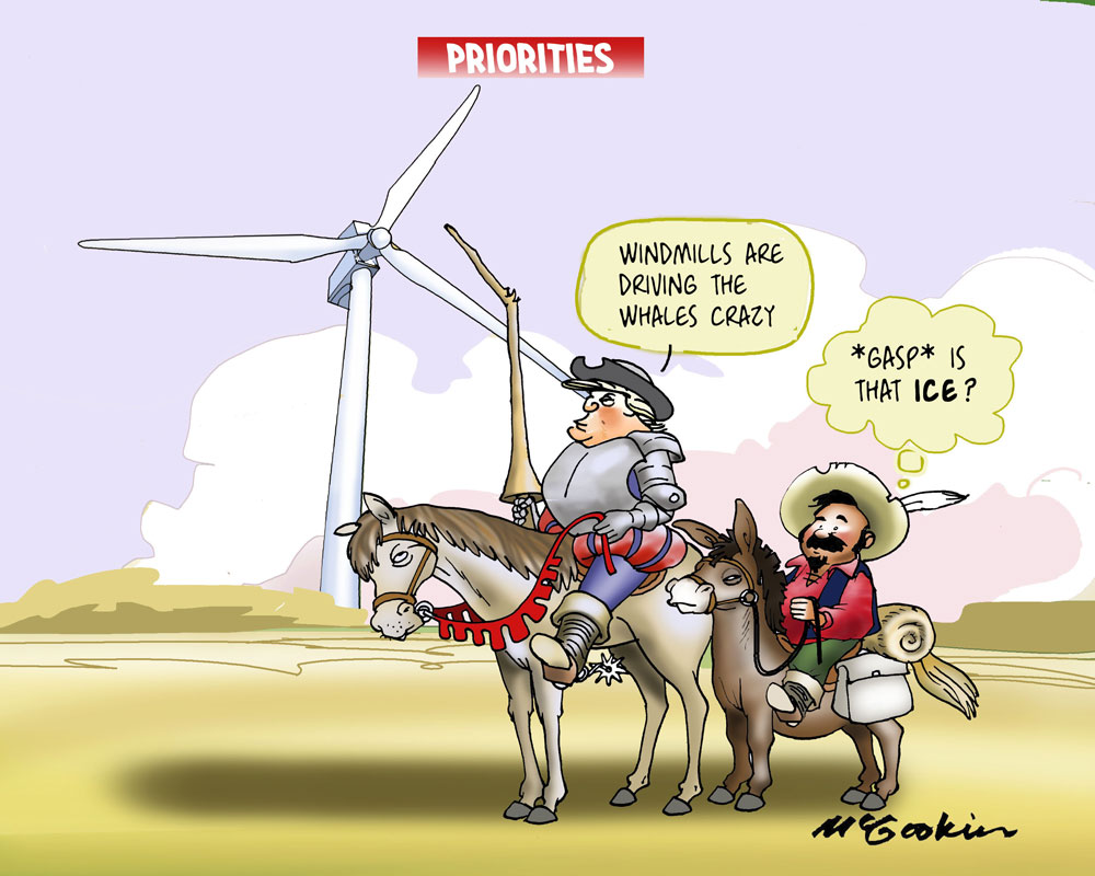 Trump As Don Quixote by Malcolm McGookin, CagleCartoons.com