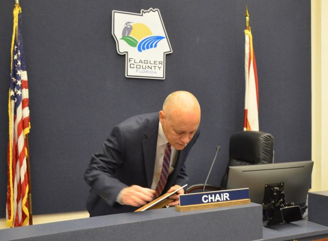 Call him Mr. Chairman: Donald O'Brien is the new County Commission chairman. (© FlaglerLive)