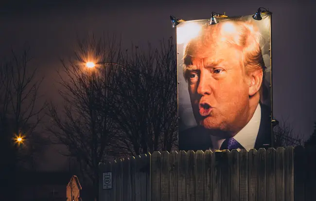 Donald Trump at nightfall. (Tony Webster)
