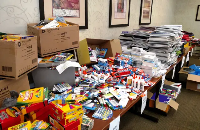 Just a portion of the donated supplies. (FHF)