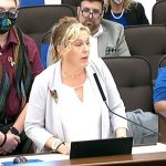 J. Marie Bailey speaking at a Senate Education committee meeting against SB 1834, known as the “Don’t Say Gay” bill. Feb. 8 2022. Credit: Screenshot/ Florida Channel