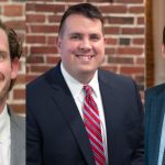The three Douglas Law Firm attorneys who will represent the Palm Coast City Council, with Marcus Duffy, right, as the principal attorney, Jeremiah Blocker, center, and John Preston. (Douglas Law Firm)
