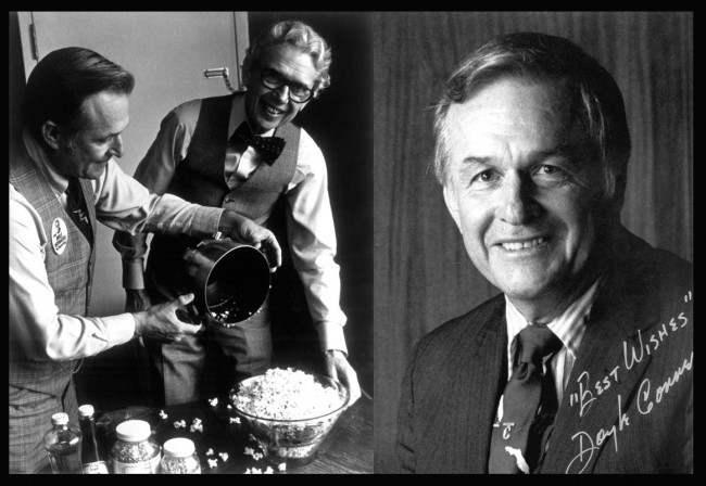 Doyle Conner with 'Popcorn King' Orville Redenbacher. (State Archives of Florida, Florida Memory)