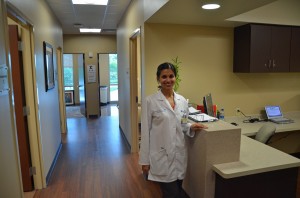 Dr. Tanam Ahmed in her new family practice's suite. Click on the image for larger view. (© FlaglerLive)