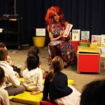 It's quite ignorant not a little perverse to compare Drag Queen Story Hour, a wholesome, hip way to get children excited about reading, with anything remotely sexual. Above, Bardada de Barbades at the Grande Bibliothèque in Montreal. (Wikimedia Commons)