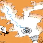 Lake Powell Flows Into Drain. (Pat Bagley)