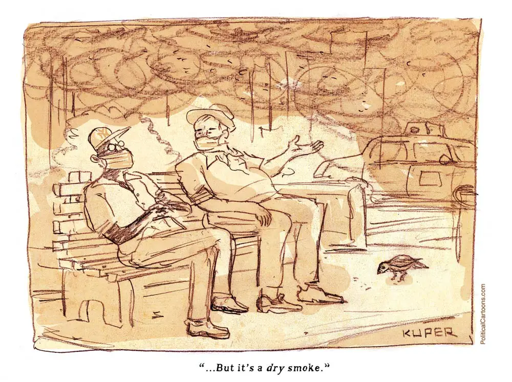 Dry Smoke by Peter Kuper, PoliticalCartoons.com