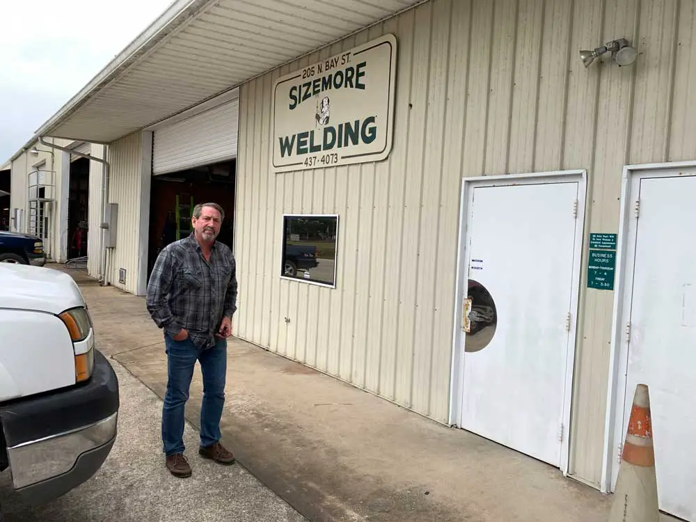 Duane Sizemore has been growing his company since he started it when he was 24, four decades ago. He will be moving Sizemore Welding into the former Sheriff's Operations Center on Old Moody Boulevard. (© FlaglerLive)