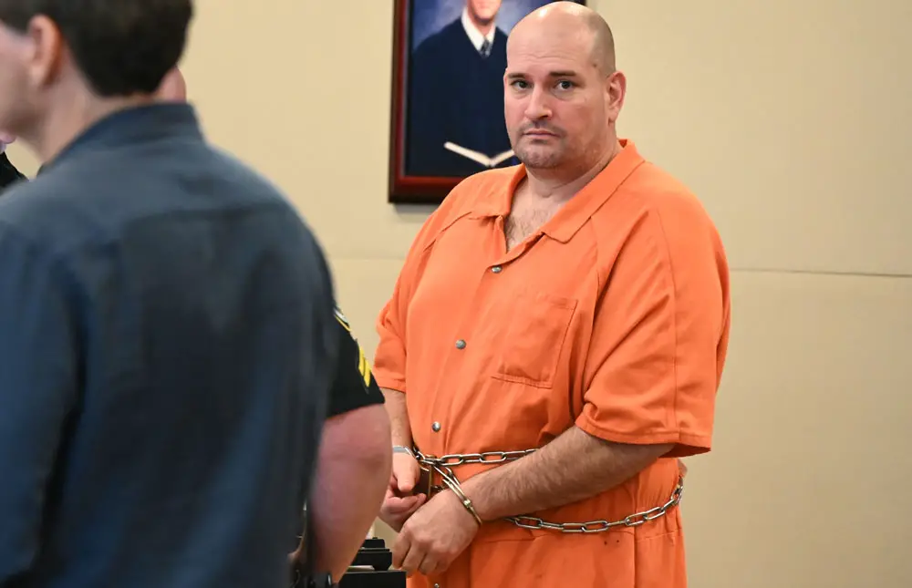 Duane Weeks in court Monday, immediately after his sentencing. (© FlaglerLive)