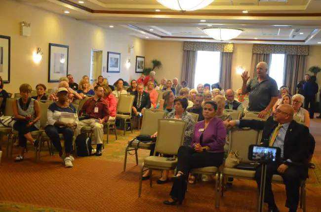 The wrap-up meeting was held at the Hilton Garden Inn. (c FlaglerLive)
