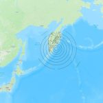 Kamchatka Krai earthquake location. USGS
