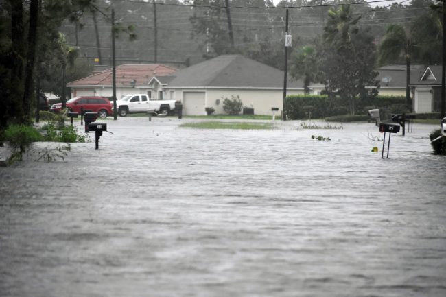 Significant flooding in the Easthampton area of Palm Coast's E Section. (Palm Coast)