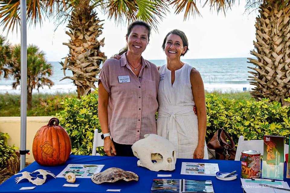 Taste of the Fun Coast at Hammock Beach raised almost $7,000 in three hours Monday for the Sea Turtle Hospital at the University Of Florida’s Whitney Lab in Marineland. Left, Catherine Eastman, director of the hospital, with Emily Godron, the development coordinator. (via David Ayres, WNZF)