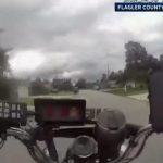 A screen capture from a chase by a Flagler County Sheriff's deputy of an e-bike rider who was eventually arrested. Sheriff Rick Staly showed the video, a news item on Spectrum News, during his budget presentation today, when he discussed a proposed e-bike ordinance.