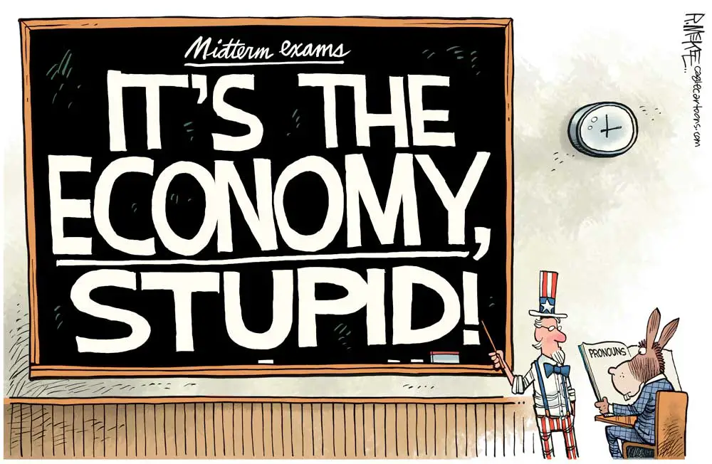 It's the Economy, Stupid by Rick McKee, CagleCartoons.com