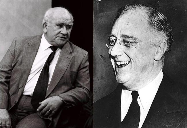 Ed Asner as FDR 