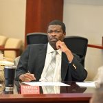 Ed Sampson, better known as Ed Boy in Bunnell, during jury selection for his trial today at the Flagler County courthouse. (© FlaglerLive)