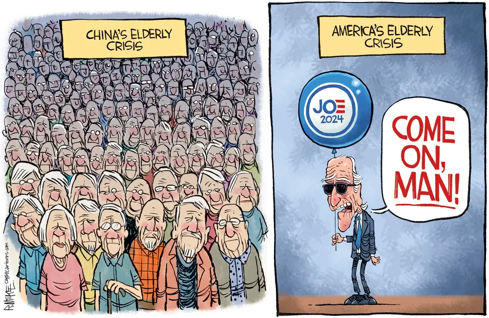 Biden Elderly Crisis by Rick McKee, CagleCartoons.com