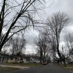 It only looks bleak: a street in Elyria, Ohio, where at least a few voters rejected their Legislature's attempt at an end-run around democracy. (© FlaglerLive)