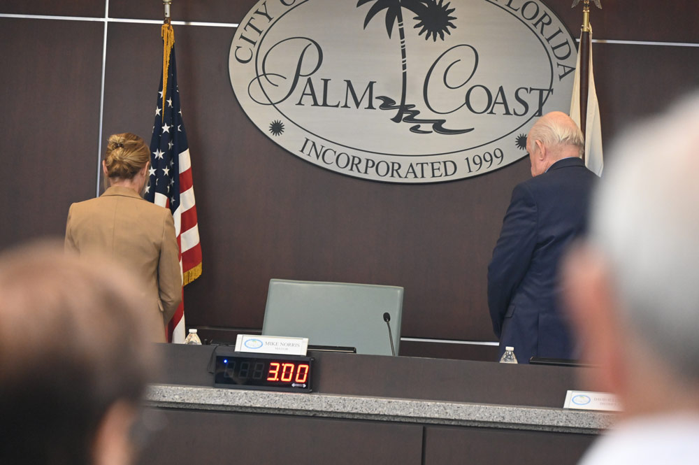 Mayor Mike Norris is not participating in a series of town hall meetings all four other council members are hosting. (© FlaglerLive)