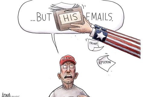But Her Emails by Adam Zyglis, The Buffalo News..