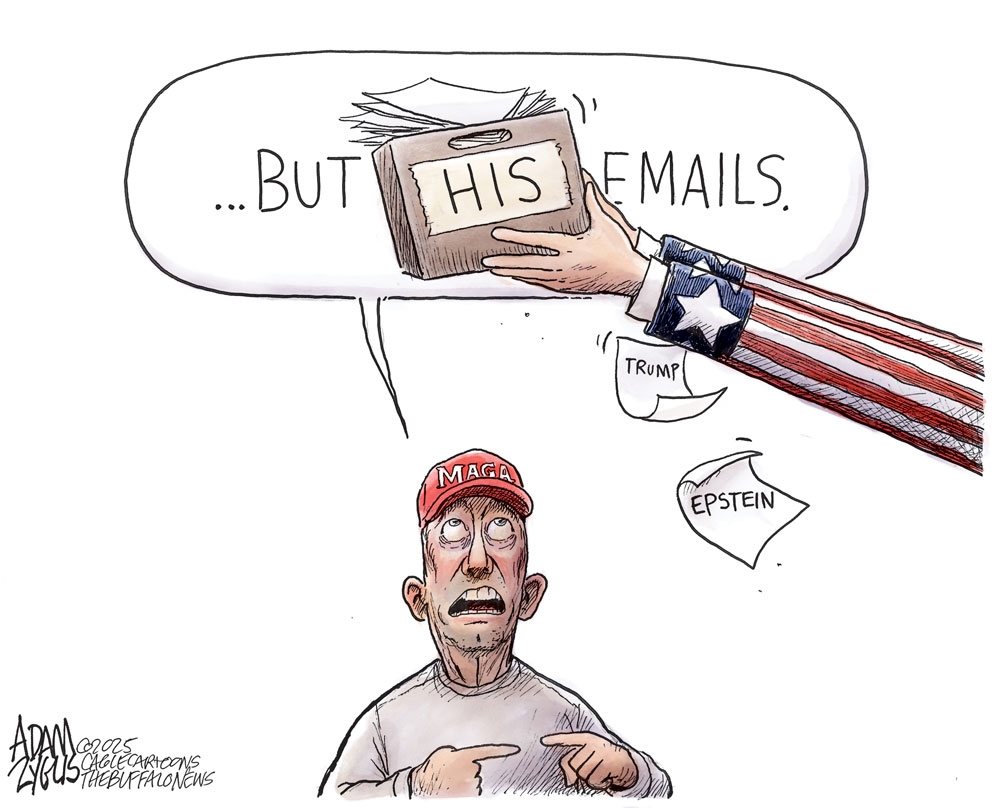 But Her Emails by Adam Zyglis, The Buffalo News..