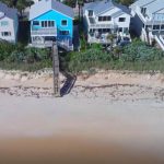 Erosion at Sea Colony, where almost all the new emergency sand dunes built by the county in 2023 are gone.