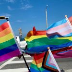 There was no shortage of pride flags at Wednesday's rally, making the corner of A1A and SR-100 the perfect spot for the message to be easily seen.