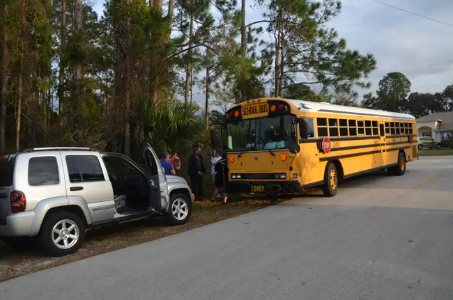The Butterfly bus was involved in the wreck. (FlaglerLive)