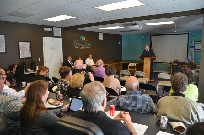 An ethics training session offered by Palm Coast's city attorney on Tuesday drew elected officials from every Flagler municipality and two county commissioners, but no other constitutional officers. (© FlaglerLive)