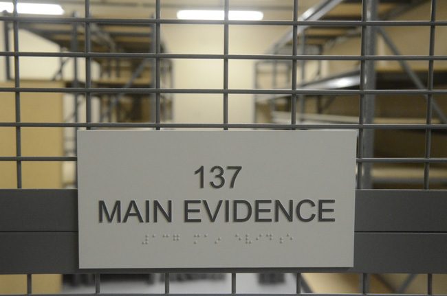 The evidence room at the Sheriff's Operations Center before it was in use. (c FlaglerLive)