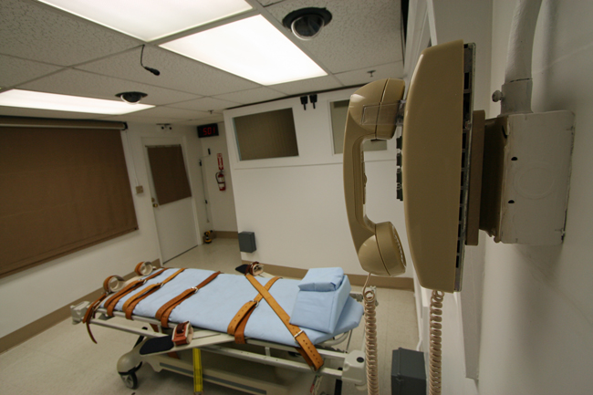 Hold that execution. An execution chamber at Florida's Starke prison.