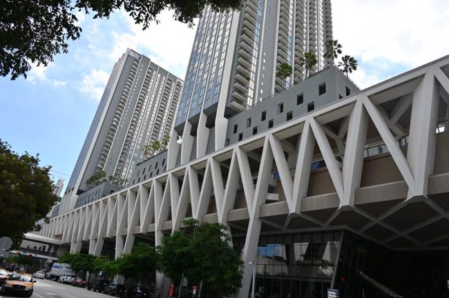 Miami's exoskeletal station, designed by the Skidmore, Owings & Merrill architecture firm. (© FlaglerLive)