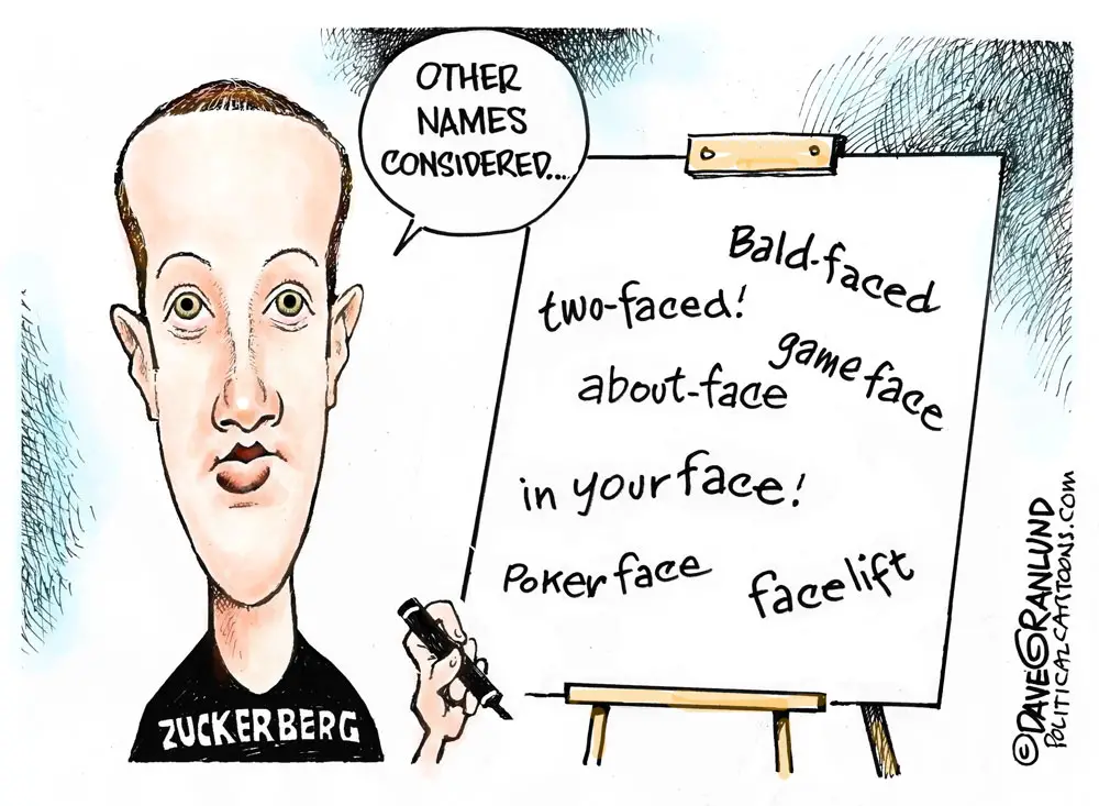 Facebook name change by Dave Granlund, PoliticalCartoons.com