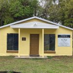 The restored schoolhouse in Espanola. (Randy)