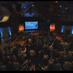 A screen shot from an Alternative for Germany (AfD) rally earlier today, as shown on the party's Facebook page.