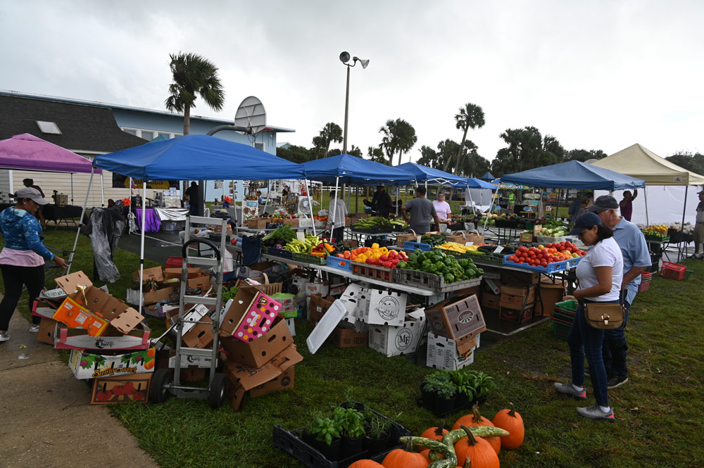 The famers market had been run by Flagler Strong, the non-profit, at Wickline Park since 2022. It will move to South 2nd Street after July 4. (© FlaglerLive)