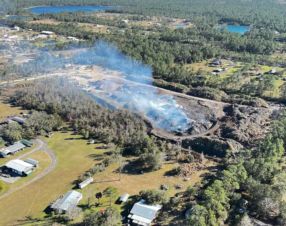 A view of the fire from Flagler County FireFlight, the emergency helicopter. (Flagler County)