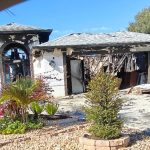 What was left of the house on Felshire today. (© FlaglerLive)