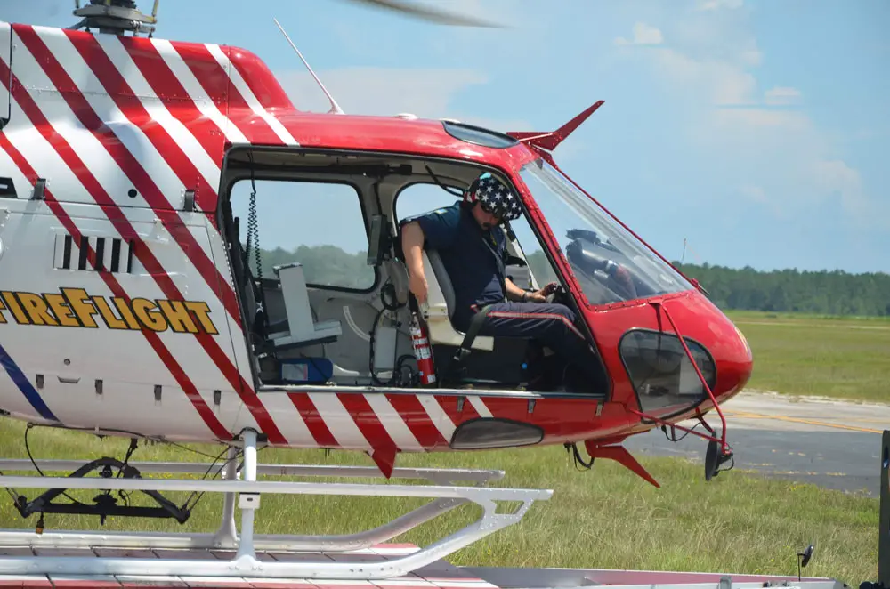Replacing Fire Flight, the county's emergency helicopter, is among the fire department's future plans. (© FlaglerLive)