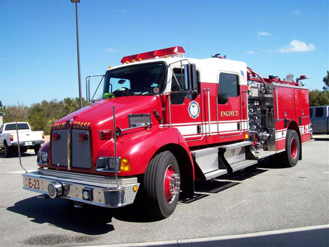 The fire truck at the center of the controversy. (Flagler Schools)