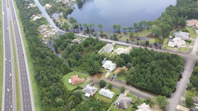 From Flagler County Fire Flight, toie B Section and I-95. Click on the image for larger view. (© FlaglerLive)