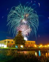 Fireworks in Central Park. Click on the image for larger view. (Palm Coast)