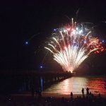 The Flagler Beach pier will still light up on July 4, at least for another year. (© FlaglerLive)